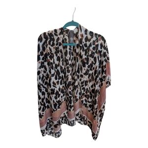 Vince Camuto Leopard Print Cape